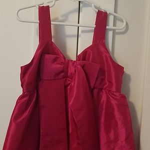 hot pink little girls dress with big bow detail